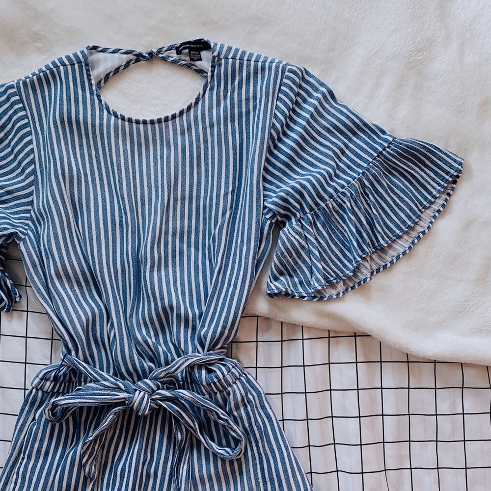 American Eagle Striped Romper